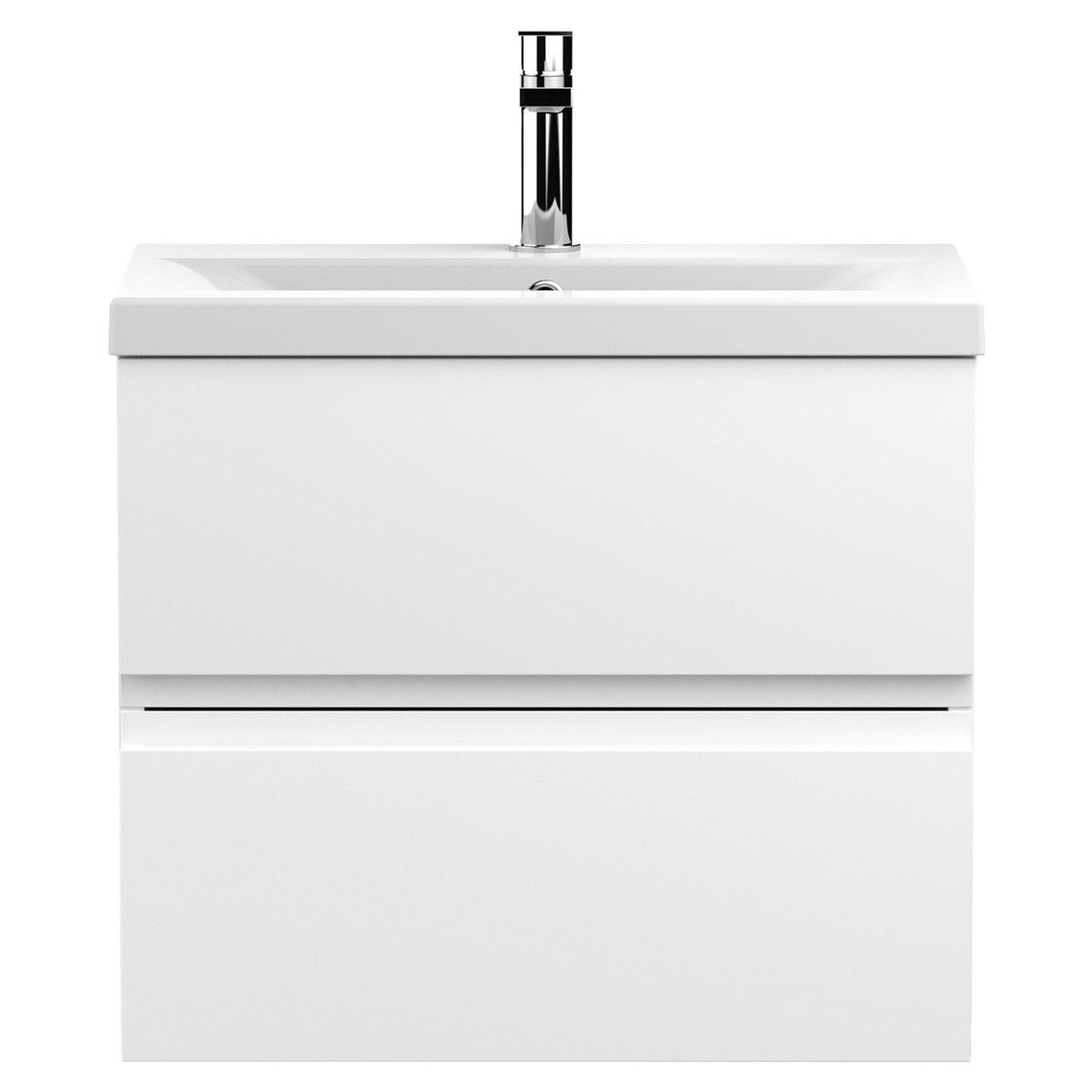 Hudson Reed Urban Wall Hung 2 Drawer Vanity Unit and Mid Edge Ceramic Basin