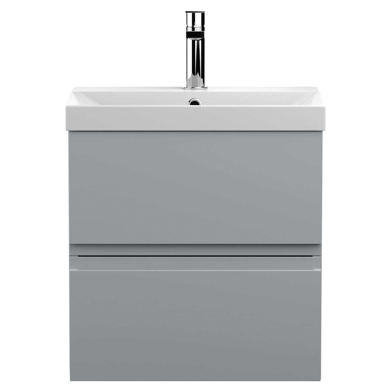 Hudson Reed Urban Wall Hung 2 Drawer Vanity Unit and Thin Edge Ceramic Basin