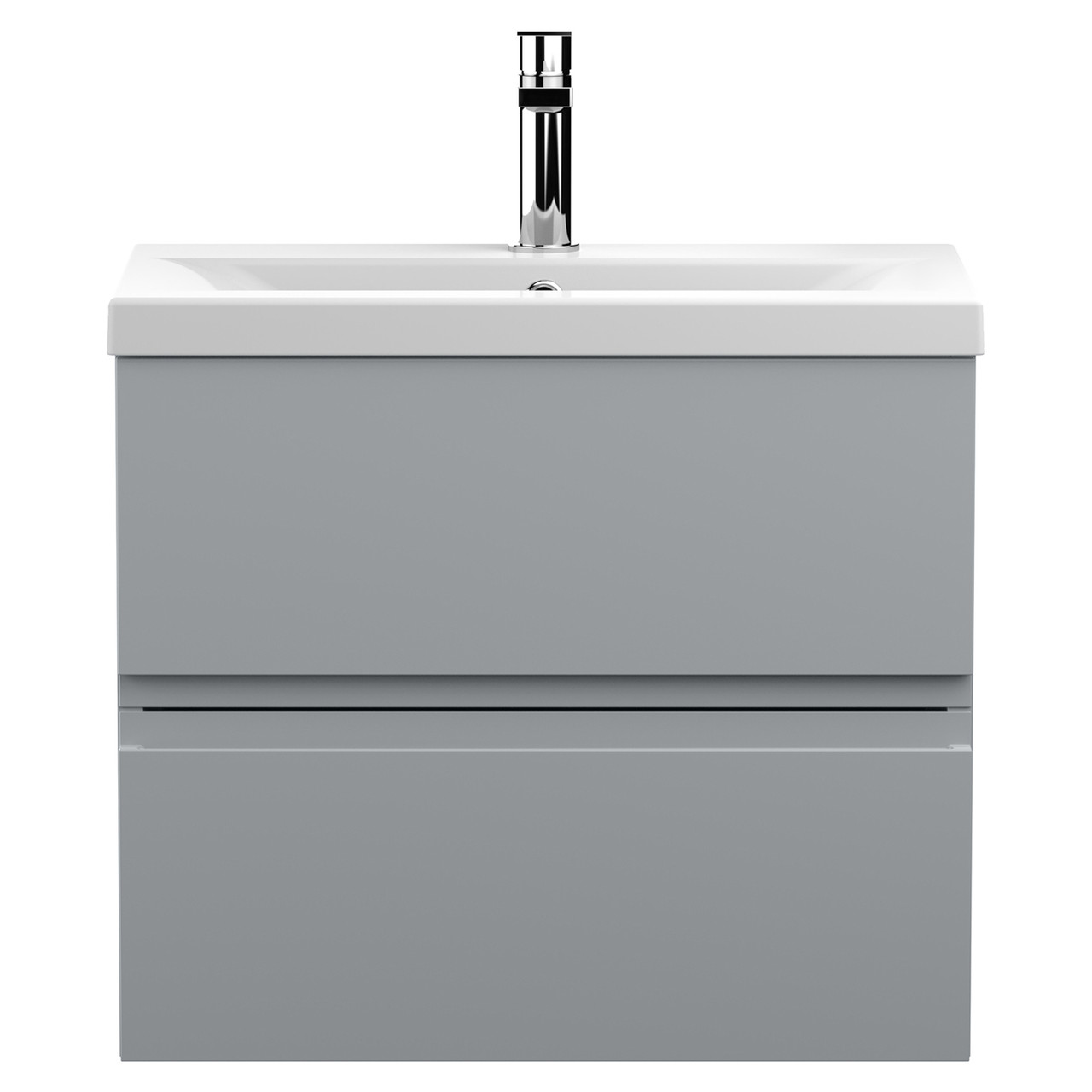 Hudson Reed Urban Wall Hung 2 Drawer Vanity Unit and Mid Edge Ceramic Basin