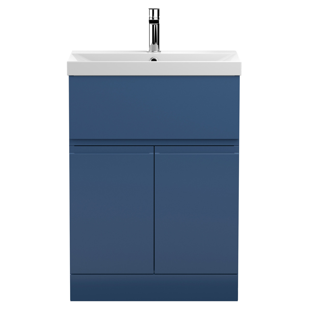 Hudson Reed Urban Floor Stansing Single Drawer 2 Door Vanity Unit and Thin Edge Ceramic Basin