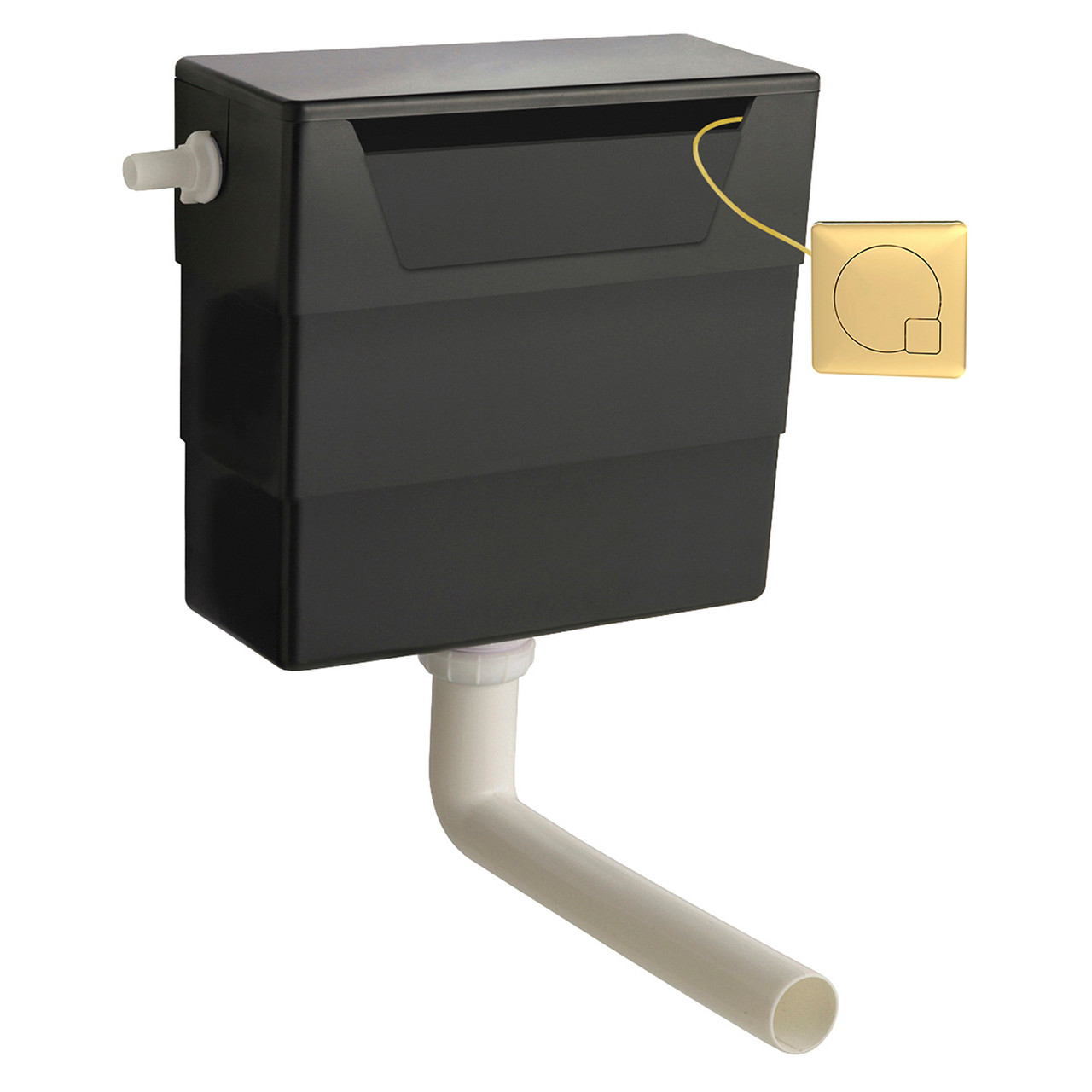 Nuie Concealed Cistern and Square Dual Flush Plate