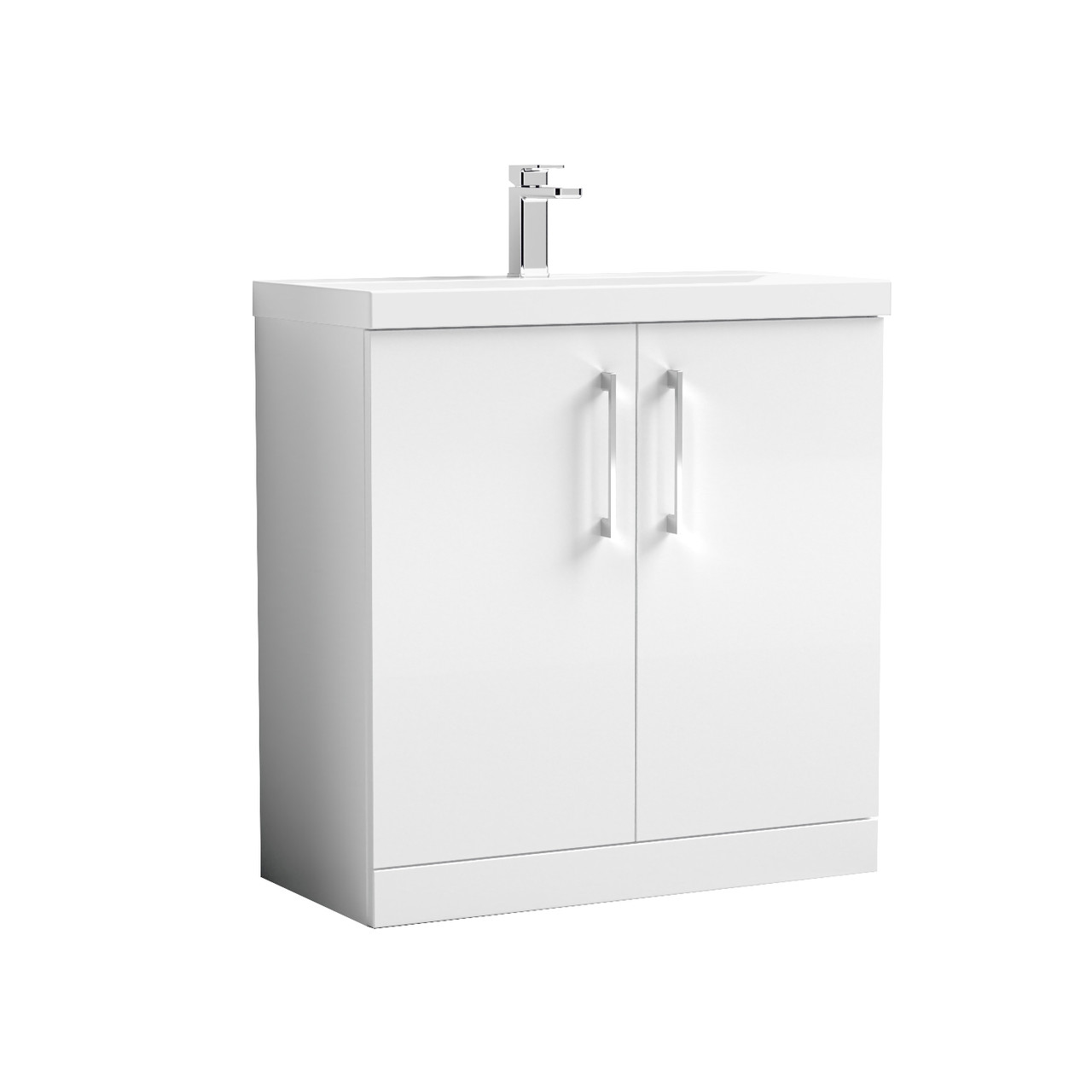 Nuie Arno 2 Door Vanity Unit and Mid Edge Ceramic Basin