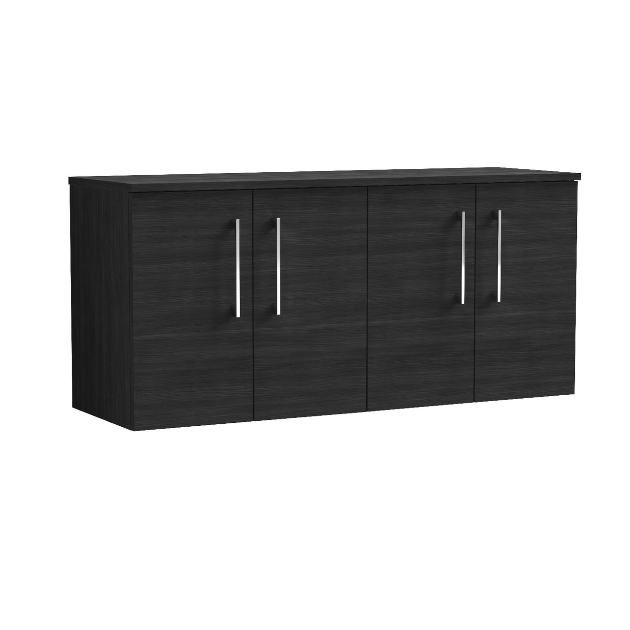 Nuie Arno Woodgrain Wall Hung 4 Door Vanity Unit with Worktop