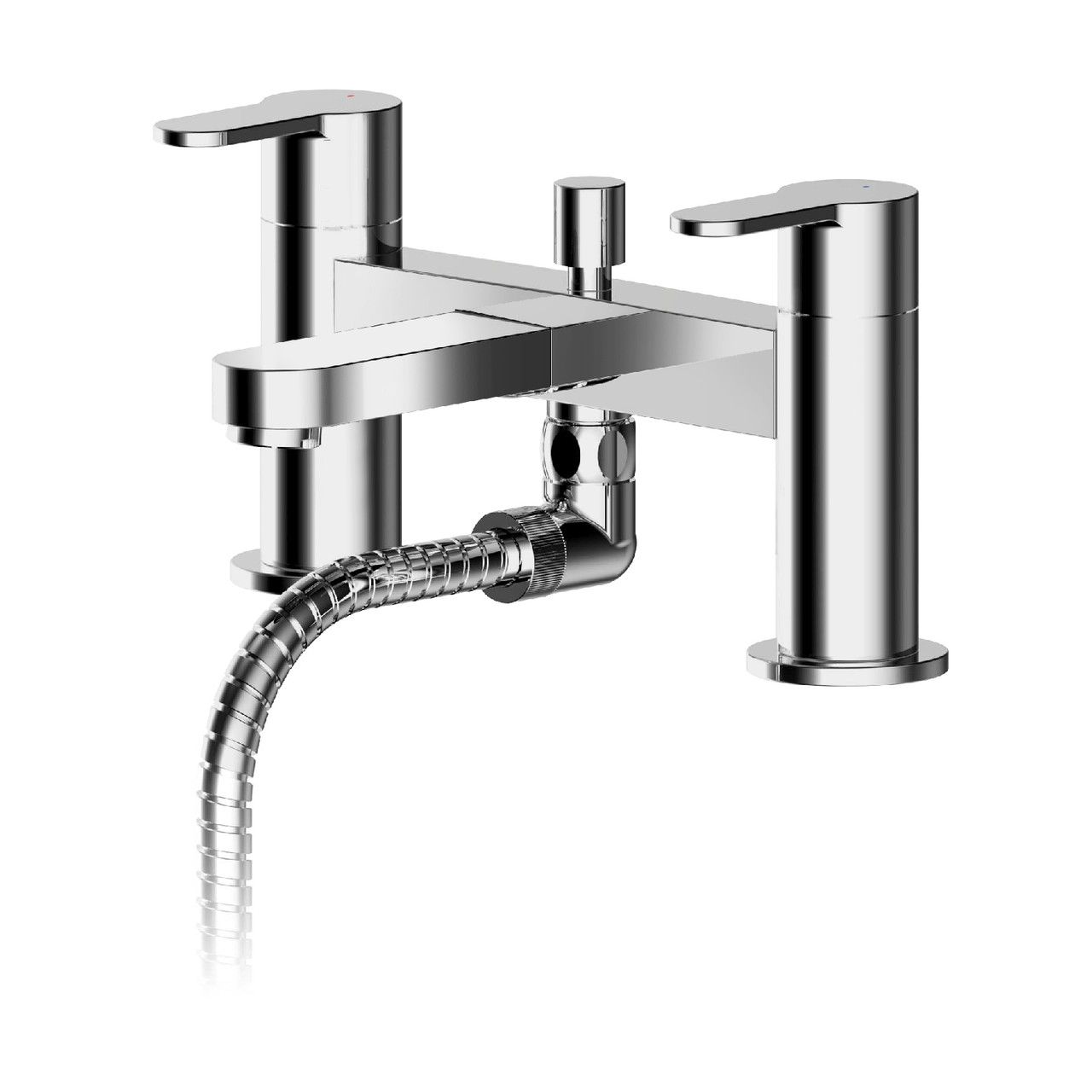 Nuie Arvan Deck Mounted Bath Shower Mixer Tap and Shower Kit