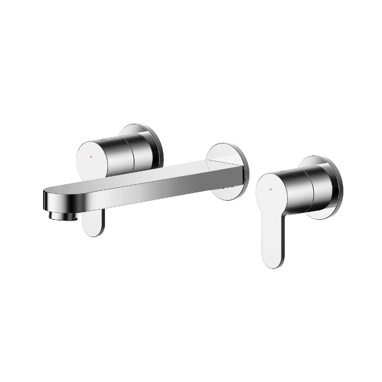 Nuie Arvan Wall Mounted 3 Tap Hole Basin Mixer Tap