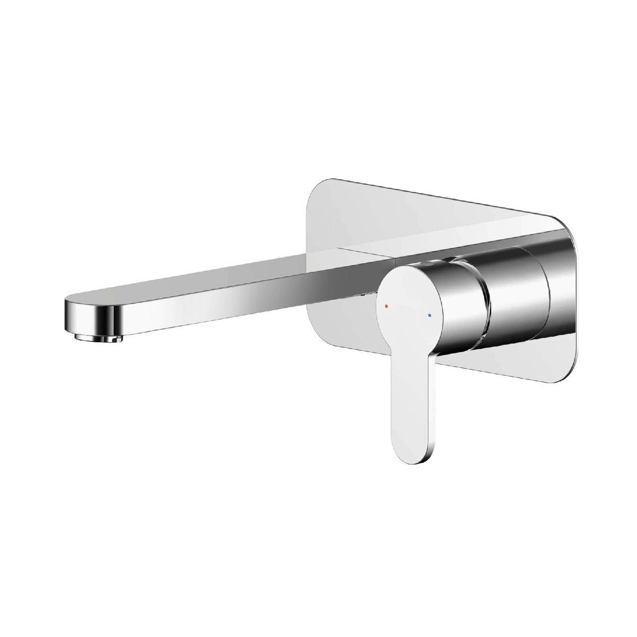 Nuie Arvan Wall Mounted 2 Tap Hole Basin Mixer with Plate