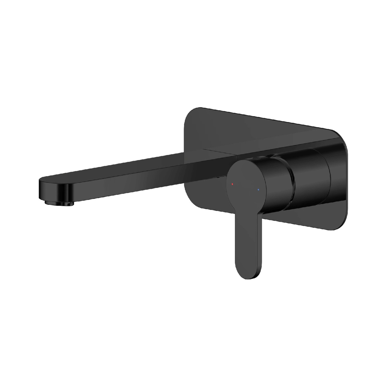 Nuie Arvan Wall Mounted 2 Tap Hole Basin Mixer with Plate