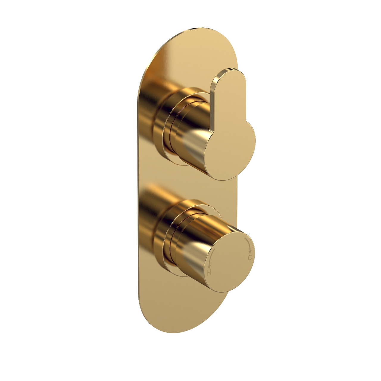 Nuie Arvan Twin Concealed Thermostatic Shower Valve with Diverter