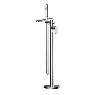 Nuie Chrome Binsey Freestanding Bath Shower Mixer Tap | | Brass | 200Mm X 880Mm X 360Mm