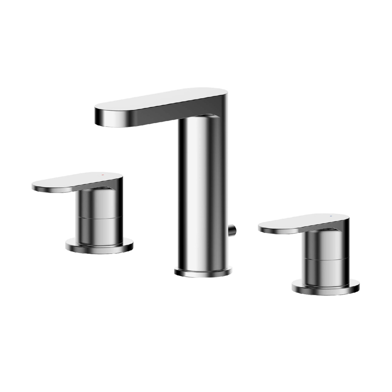 Nuie Binsey Deck Mounted 3 Tap Hole Basin Mixer with Pop-up Waste