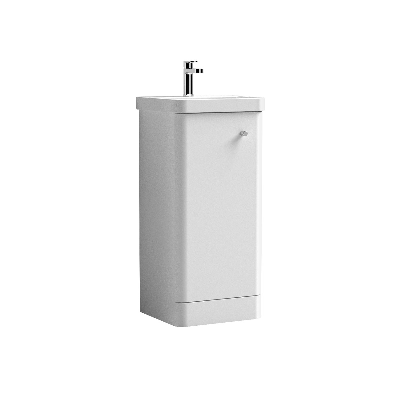 Nuie Core Single Door Vanity Unit and Thin Edge Basin