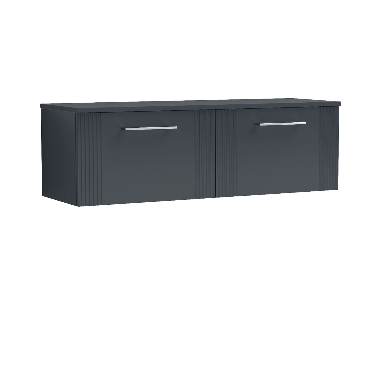 Nuie Deco Wall Hung 2 Drawer Vanity Unit with Worktop