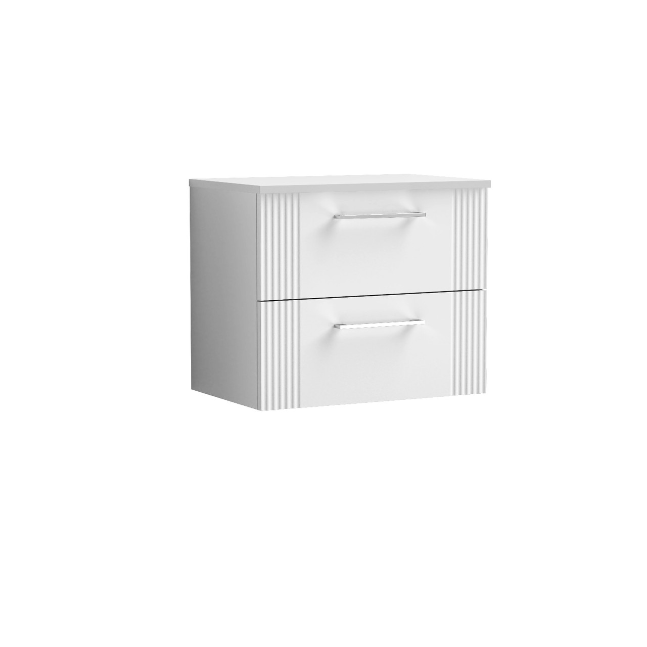 Nuie Deco Wall Hung 2 Drawer Vanity Unit with Worktop