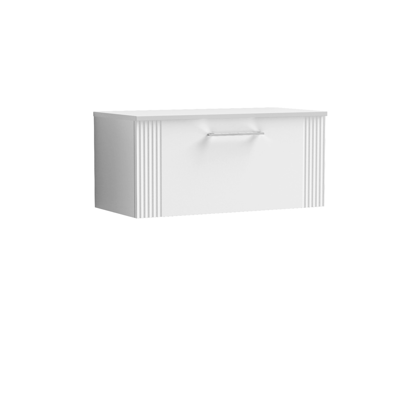 Nuie Deco Wall Hung Single Drawer Vanity Unit with Worktop