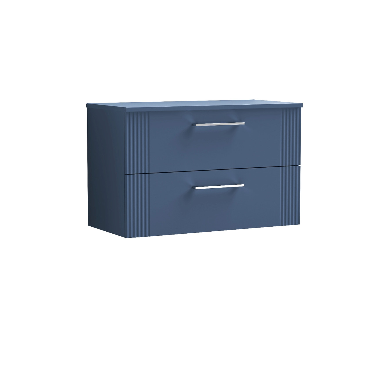 Nuie Deco Wall Hung 2 Drawer Vanity Unit with Worktop