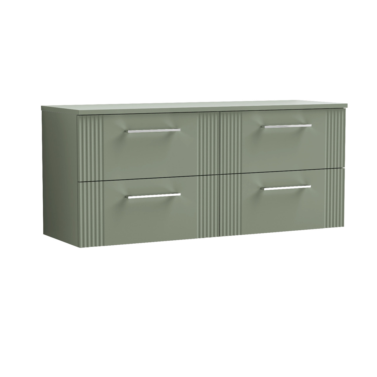 Nuie Deco Wall Hung 4 Drawer Vanity Unit with Worktop
