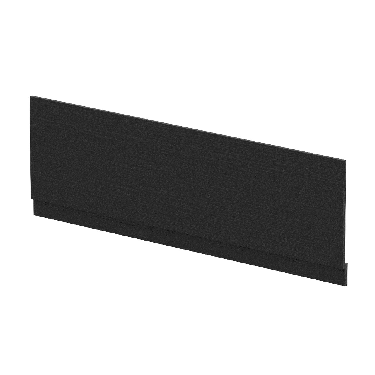 Nuie Charcoal Black Woodgrain Front Bath Panel With Plinth | | Mfc | 1800Mm