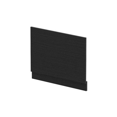 Nuie Charcoal Black Woodgrain End Bath Panel With Plinth | | Mfc | 750Mm