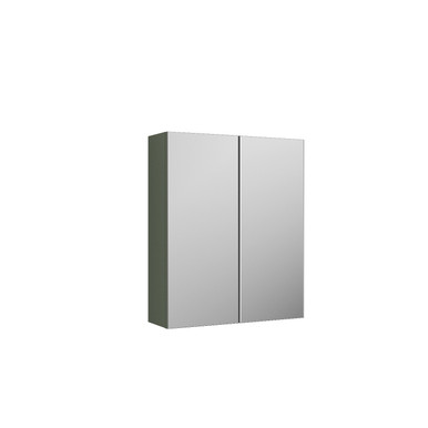 Nuie Satin Green Arno Door Mirrored Cabinet | | Glass/Mdf | 600Mm Size 2