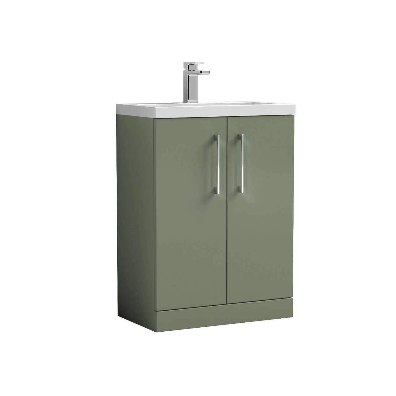 Nuie Arno Compact 2 Door Vanity Unit and Polymarble Basin