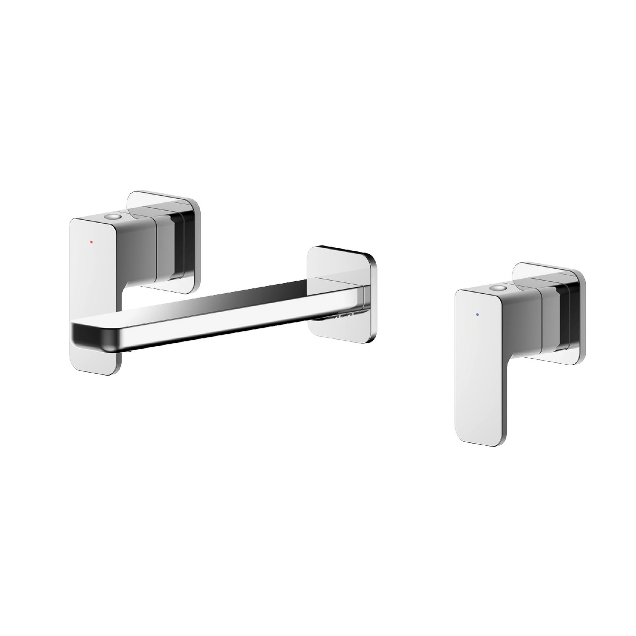 Nuie Windon Wall Mounted 3 Tap Hole Basin Mixer Tap