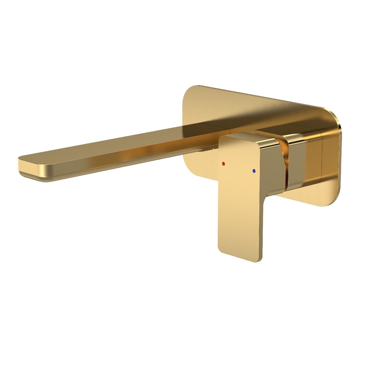 Nuie Windon Wall Mounted 2 Tap Hole Basin Mixer with Plate