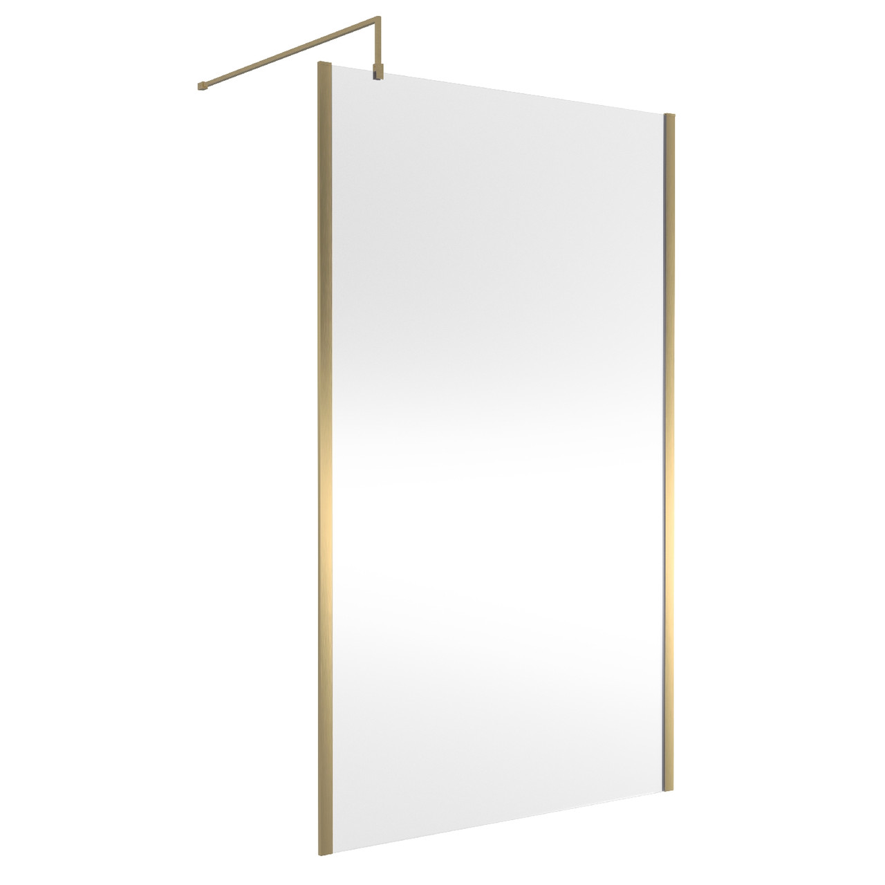 Nuie Outer Framed Wetroom Shower Screen with Support Bar