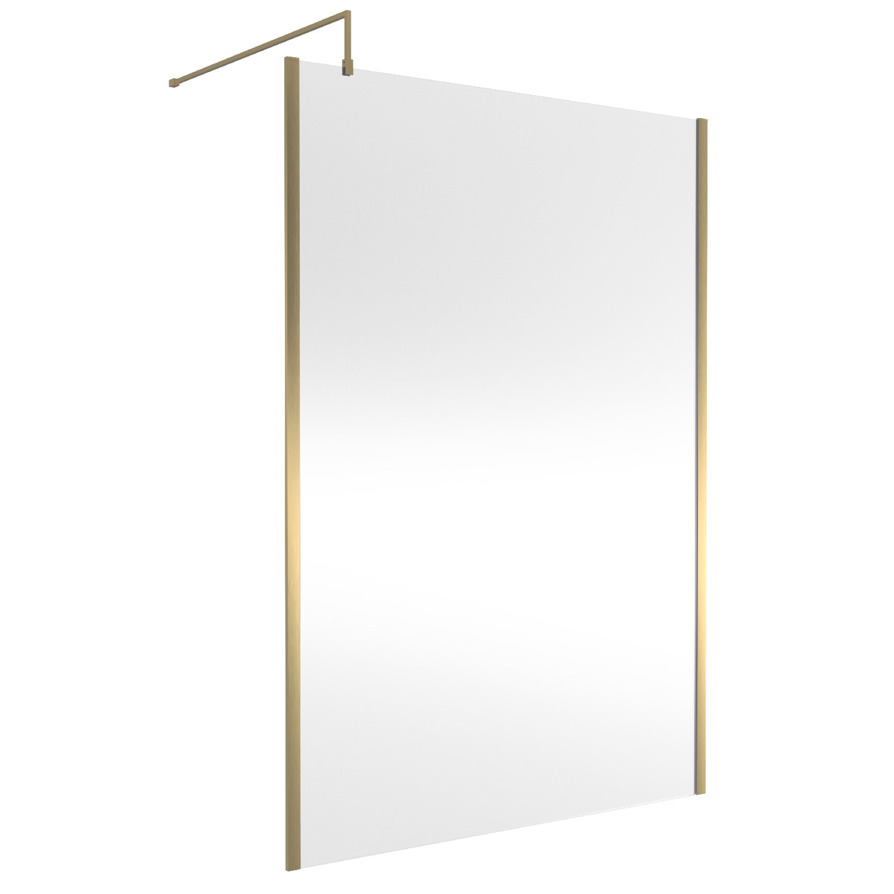 Nuie Outer Framed Wetroom Shower Screen with Support Bar