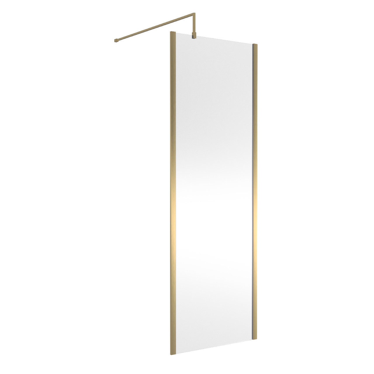 Nuie Outer Framed Wetroom Shower Screen with Support Bar