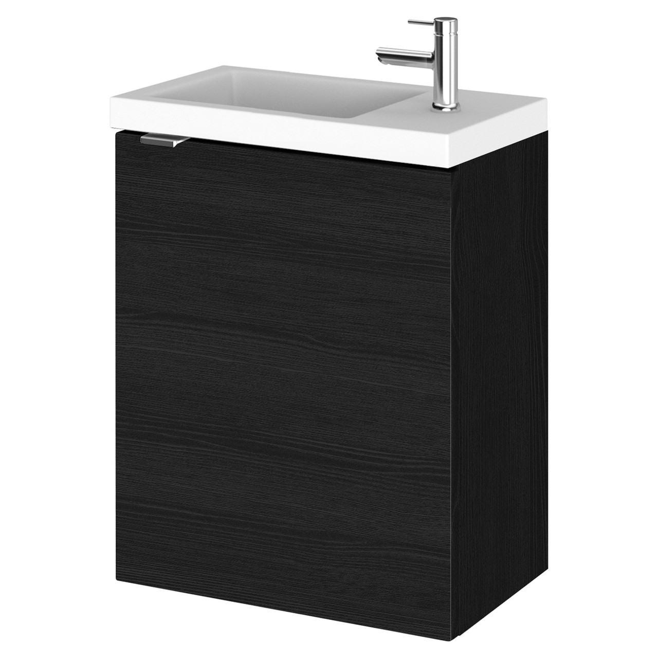 Hudson Reed Fusion Compact Woodgrain Wall Hung Single Door Combination Vanity Unit