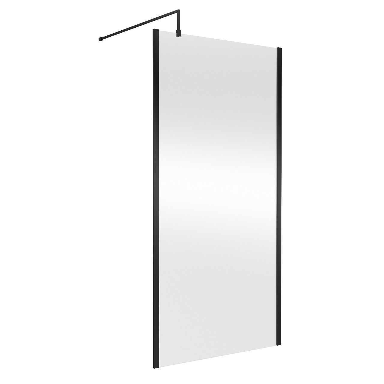 Nuie Outer Framed Wetroom Shower Screen with Support Bar