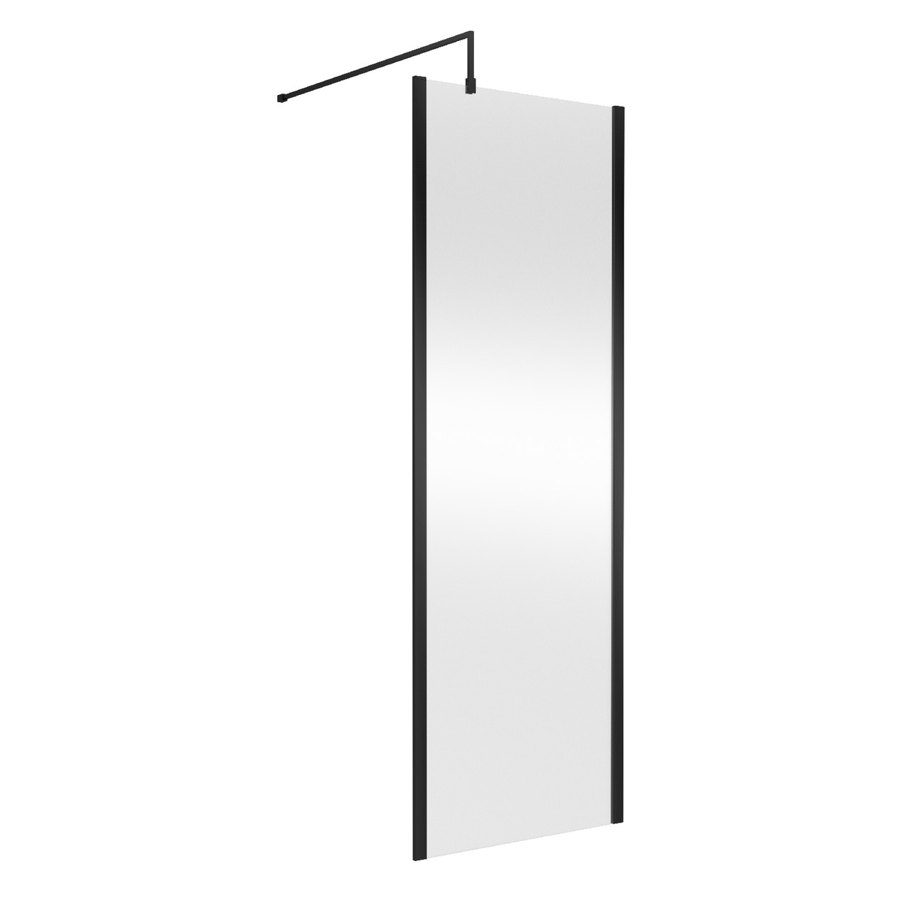 Nuie Outer Framed Wetroom Shower Screen with Support Bar