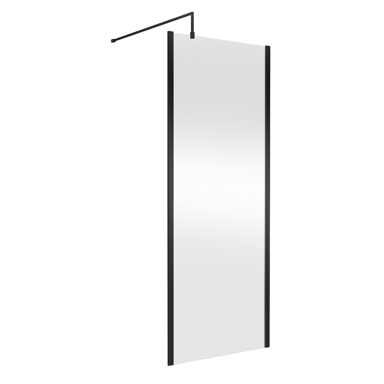 Nuie Outer Framed Wetroom Shower Screen with Support Bar