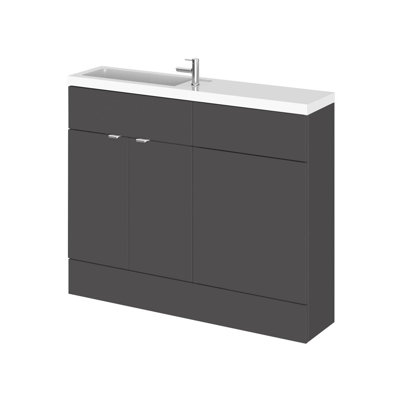 Hudson Reed Fusion Compact 2 Door Combination Vanity Unit Toilet Suite