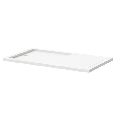 Wholesale Domestic White Pearlstone Rectangular Walk In Shower Tray | | Acrylic/Stone Resin | 1400Mm X 800Mm X 40Mm