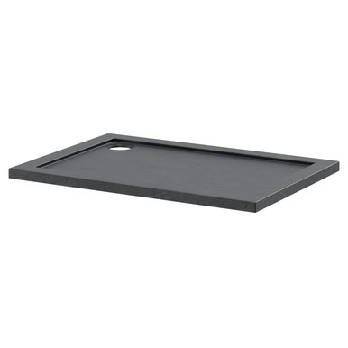 Hudson Reed Slate Grey Pearlstone Slate Rectangular Shower Tray | | Acrylic/Stone Resin | 1100Mm X 760Mm X 40Mm