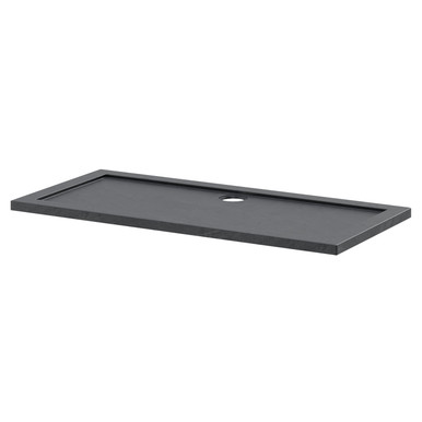 Hudson Reed Slate Grey Pearlstone Slate Rectangular Shower Tray | | Acrylic/Stone Resin | 1500Mm X 700Mm X 40Mm