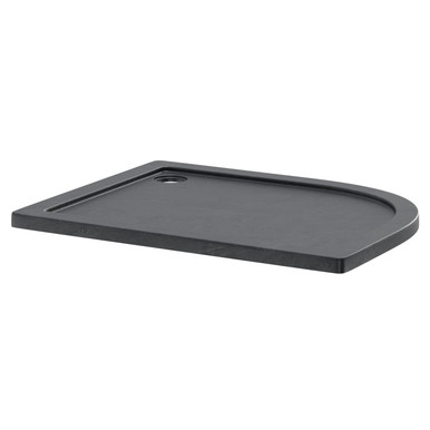 Hudson Reed Slate Grey Pearlstone Slate Left Hand Offset Quadrant Shower Tray | | Acrylic/Stone Resin | 1000Mm X 800Mm X 40Mm