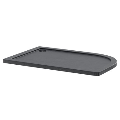 Hudson Reed Slate Grey Pearlstone Slate Left Hand Offset Quadrant Shower Tray | | Acrylic/Stone Resin | 1200Mm X 800Mm X 40Mm