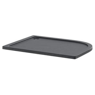 Hudson Reed Slate Grey Pearlstone Slate Left Hand Offset Quadrant Shower Tray | | Acrylic/Stone Resin | 1200Mm X 900Mm X 40Mm