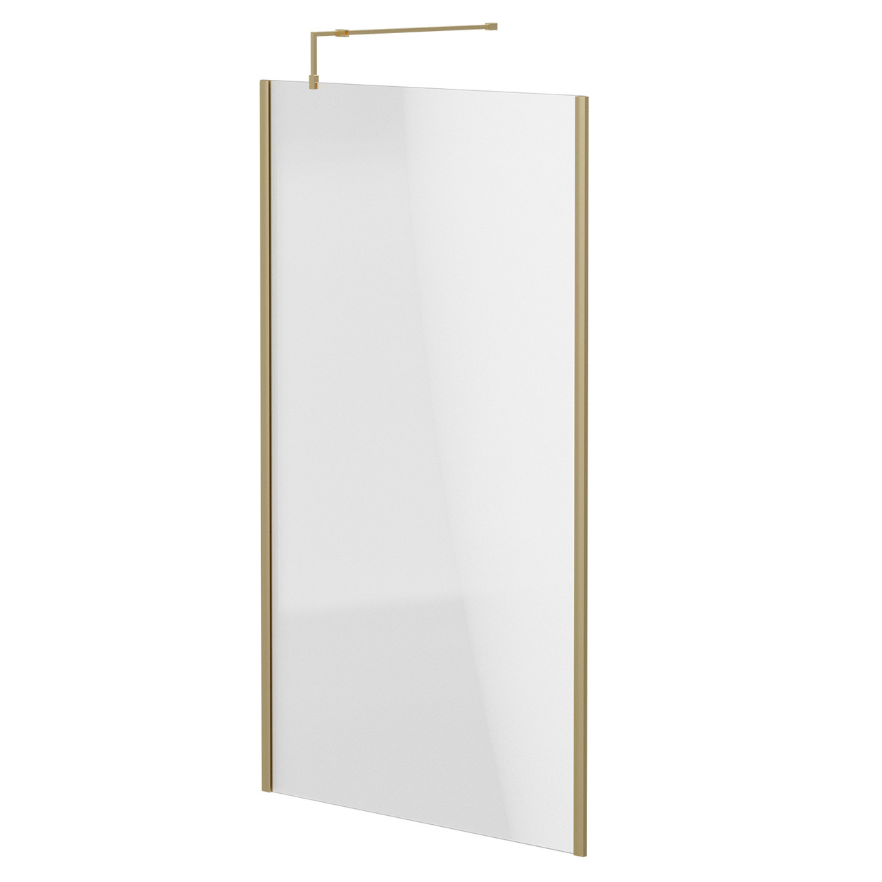 Colore 10mm Clear Glass Walk In Shower Screen including Wall Channel with End Profile and Support Bar