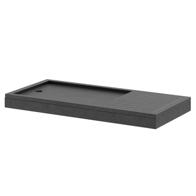 Wholesale Domestic Slate Grey Pearlstone Slate Rectangular Walk In Shower Tray And Plinth | | Acrylic/Stone Resin | 1700Mm X 800Mm X 40Mm
