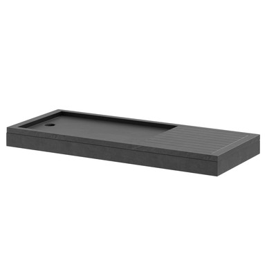 Wholesale Domestic Slate Grey Pearlstone Slate Rectangular Walk In Shower Tray And Plinth | | Acrylic/Stone Resin | 1700Mm X 700Mm X 40Mm