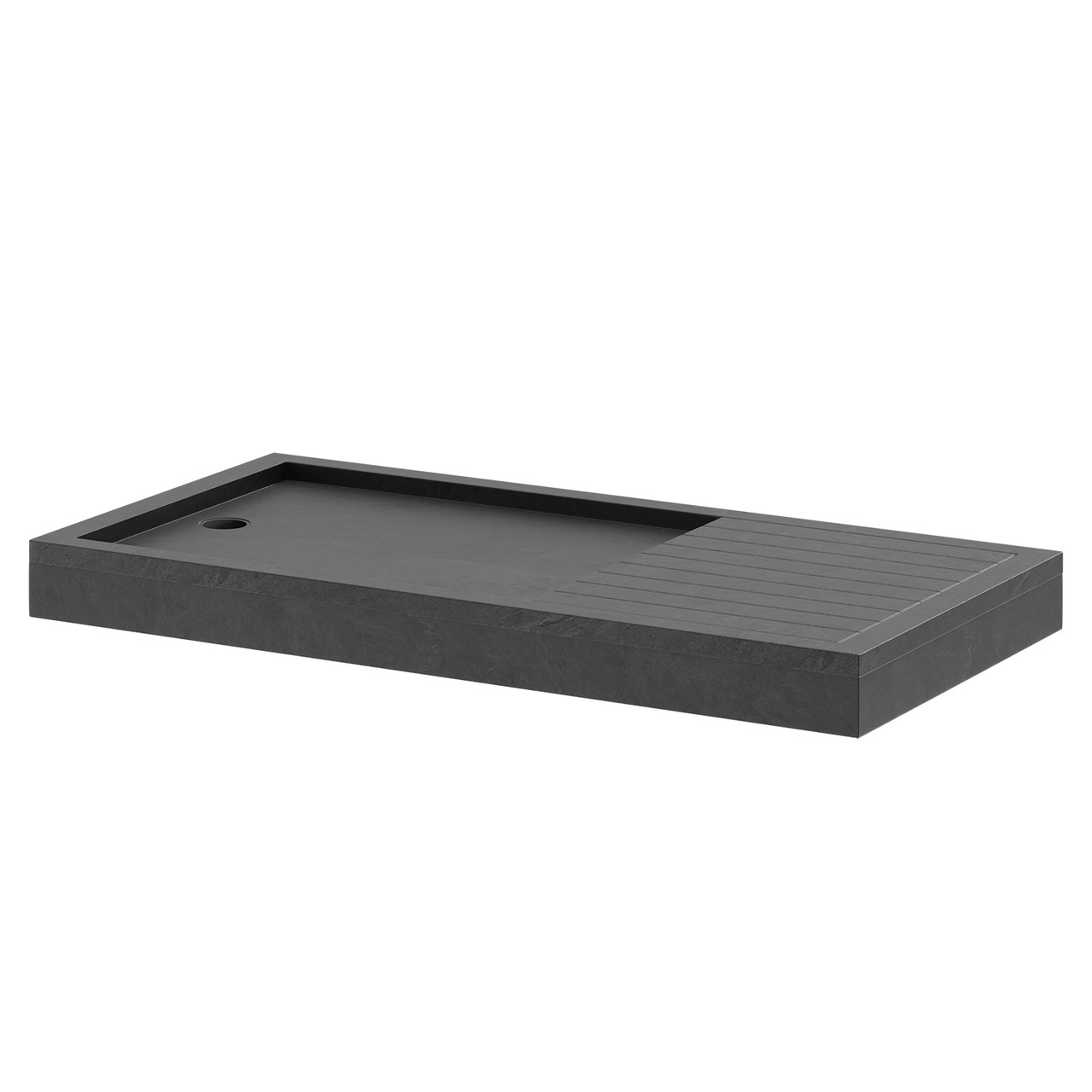 Pearlstone Slate Rectangular Walk In Shower Tray and Plinth