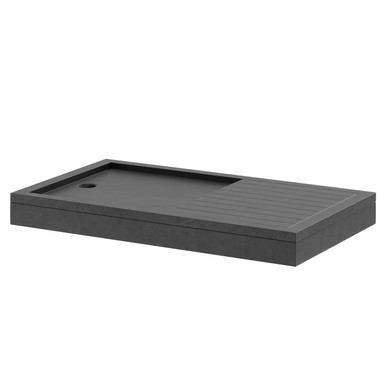 Wholesale Domestic Slate Grey Pearlstone Slate Rectangular Walk In Shower Tray And Plinth | | Acrylic/Stone Resin | 1400Mm X 800Mm X 40Mm