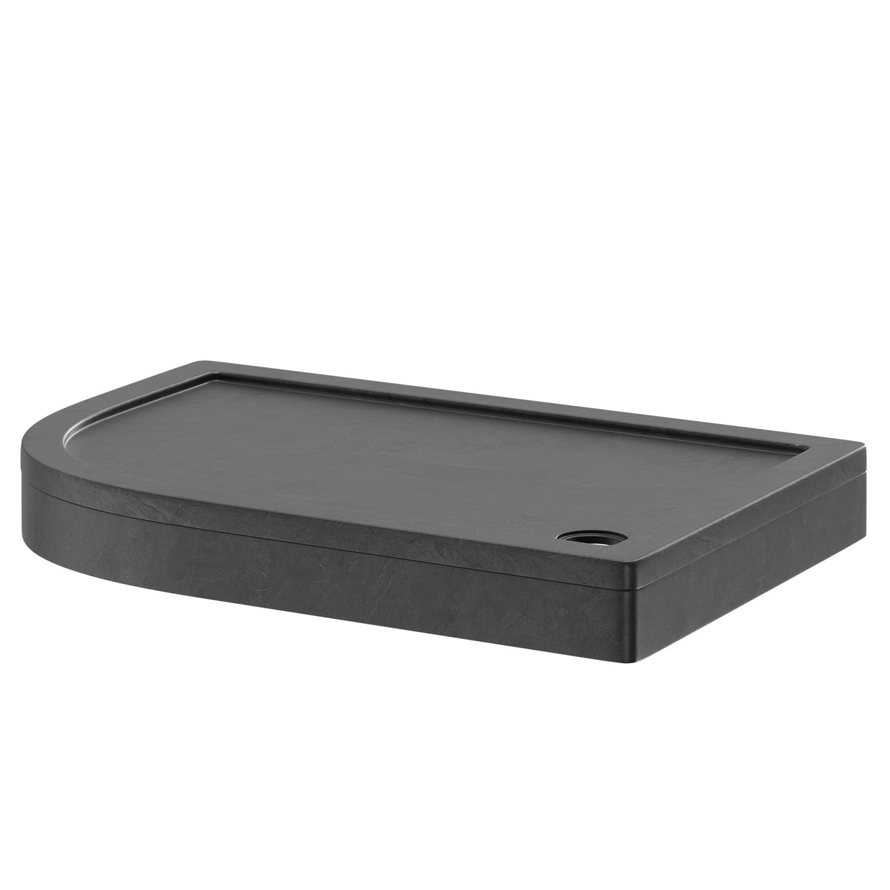 Pearlstone Slate Left Hand Offset Quadrant Shower Tray and Plinth