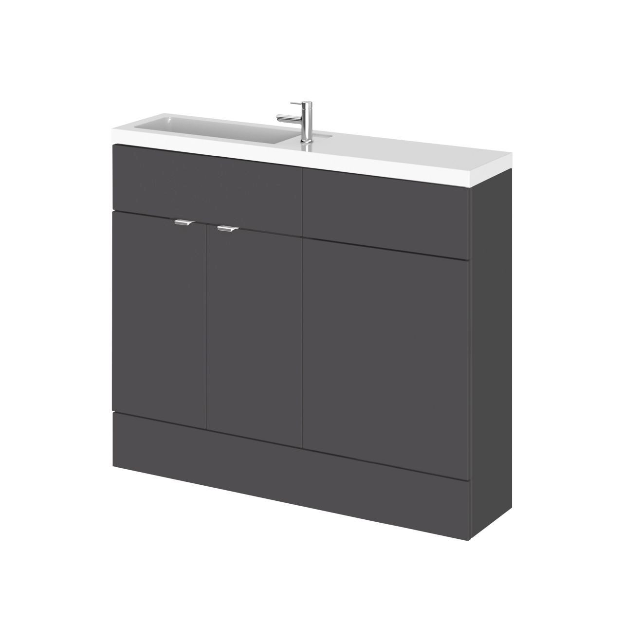 Hudson Reed Fusion Compact 2 Door Combination Vanity Unit Toilet Suite