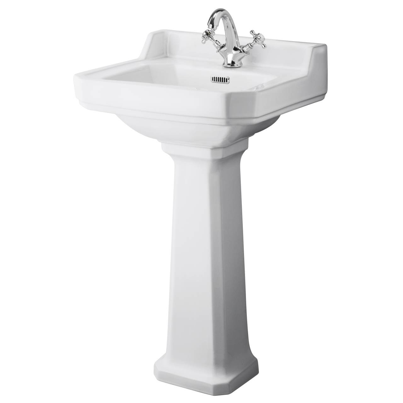 Old London White Richmond Basin And Comfort Height Pedestal | | Ceramic | 500Mm