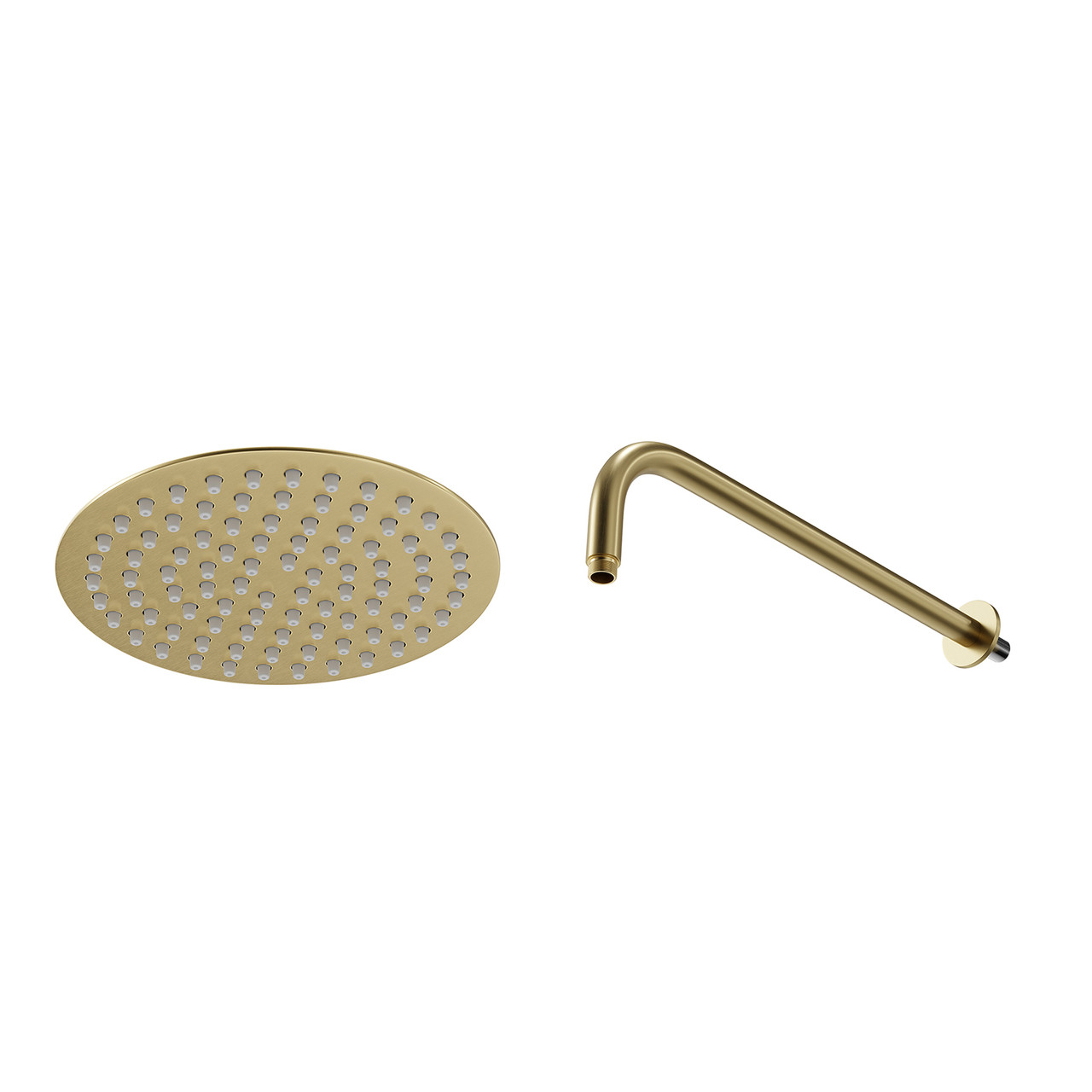 Colore Round Thin Fixed Shower Head and Wall Arm