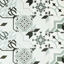 Oak Legends Leaf Victorian Mosaic Luxury Vinyl Bathroom Floor Tiles, alternate view 2